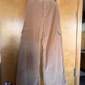 Women’s Tan Cargo Corduroy Pants
